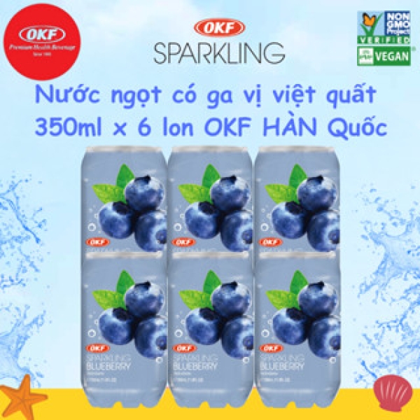 Nước ngọt có ga vị việt quất 350ml - lon