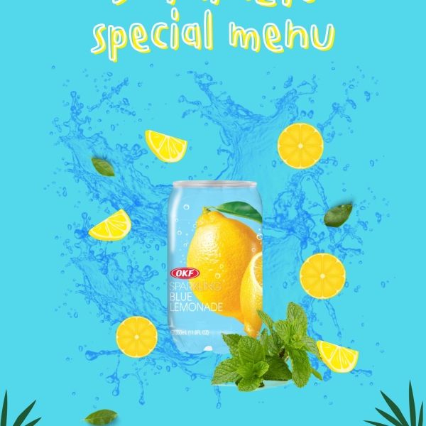 Nước chanh có ga màu xanh 350ML