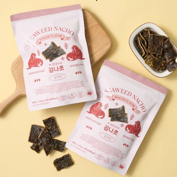 Rong Biển Miếng Vị Kim Chi - Seaweed Nacho Snack Kimchi 40G