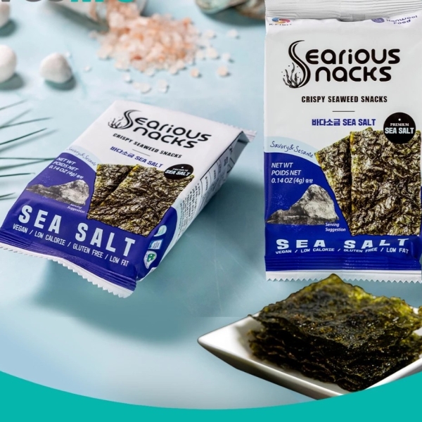 Rong Biển Vị Muối Biển Seriousnacks 4G - Hanwool Serious Lunch Seasoned Seaweed 4g(salt)