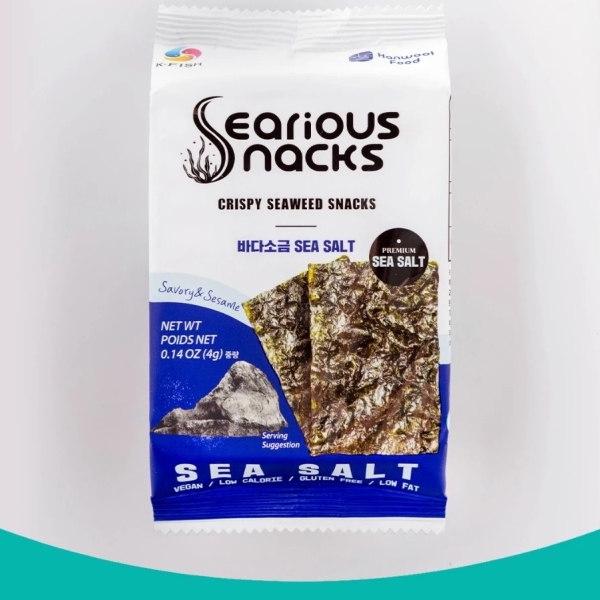 Rong Biển Vị Muối Biển Seriousnacks 4G - Hanwool Serious Lunch Seasoned Seaweed 4g(salt)