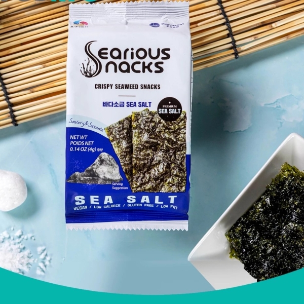 Rong Biển Vị Muối Biển Seriousnacks 4G - Hanwool Serious Lunch Seasoned Seaweed 4g(salt)