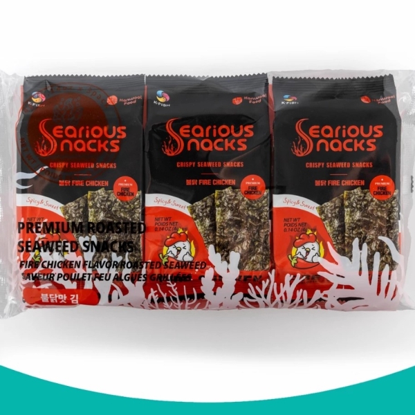 Rong Biển Vị Khói Seriousnacks 4G  - Hanwool Serious Lunch Seasoned Seaweed 4g (CHICKEN FRY)