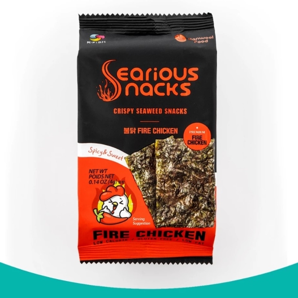 Rong Biển Vị Khói Seriousnacks 4G  - Hanwool Serious Lunch Seasoned Seaweed 4g (CHICKEN FRY)