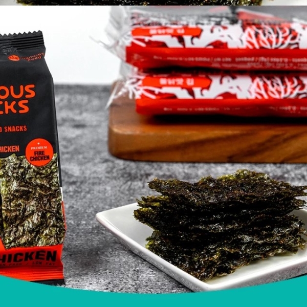 Rong Biển Vị Khói Seriousnacks 4G  - Hanwool Serious Lunch Seasoned Seaweed 4g (CHICKEN FRY)